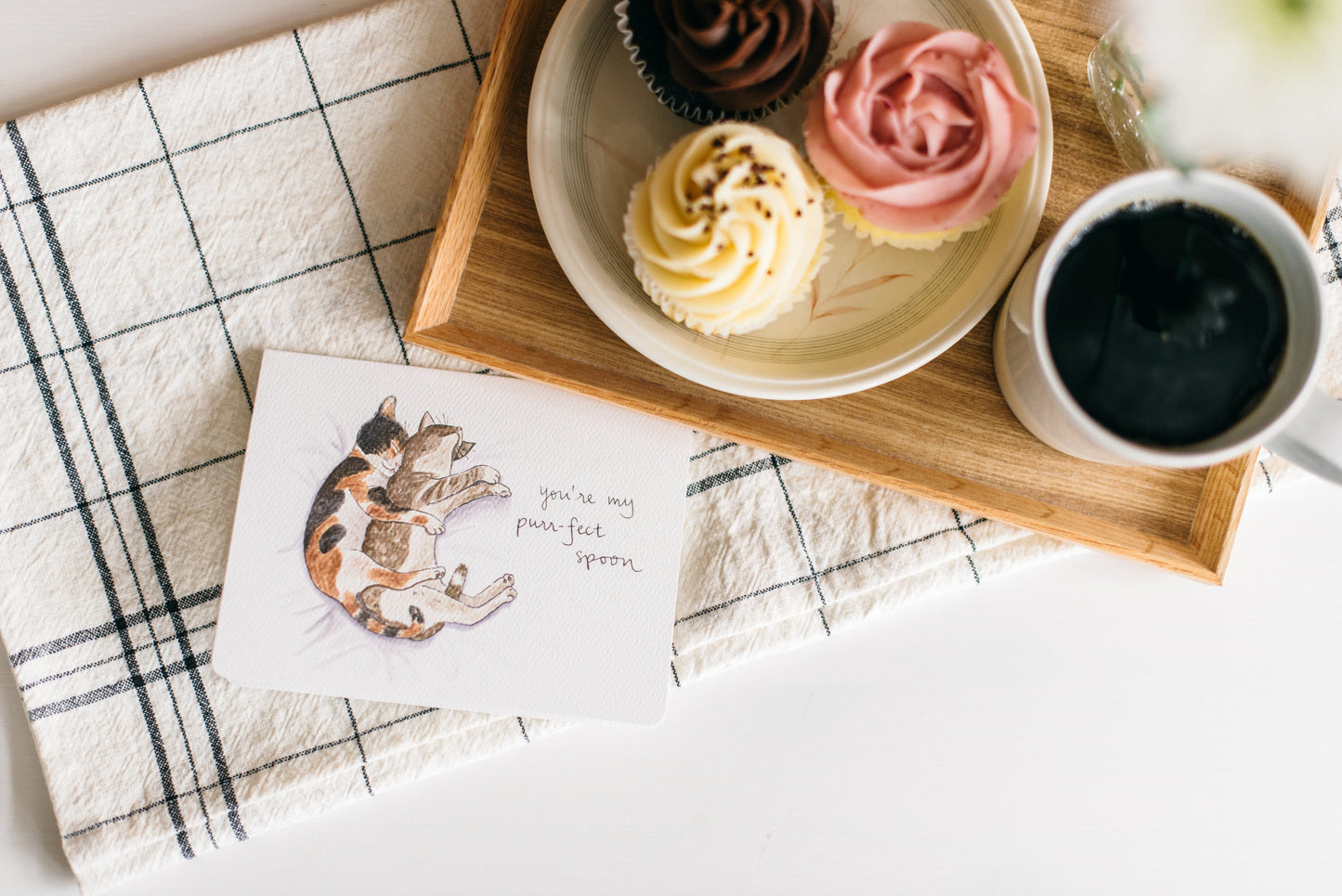 Purr-fect Spoon--Greeting Card