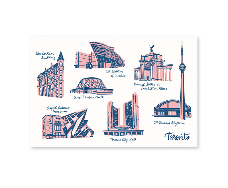 Toronto Landmarks - Postcard