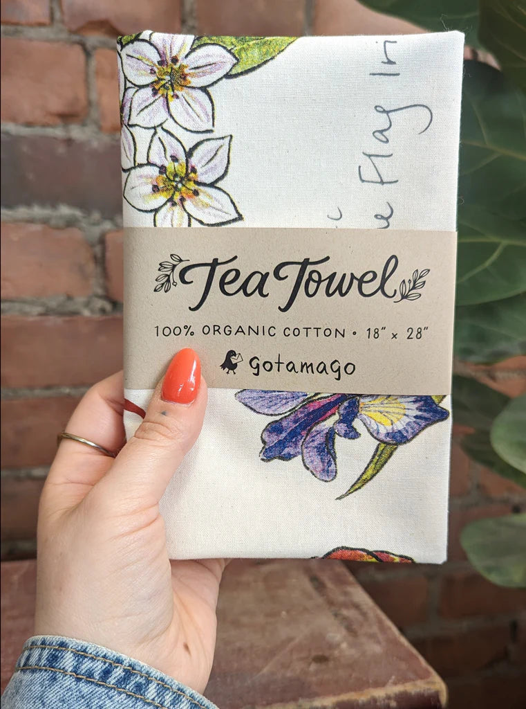 Canadian Floral Emblem-- Tea Towel