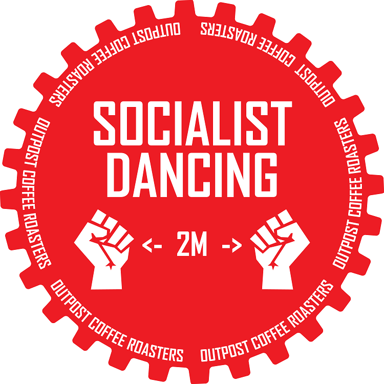 Socialist Dancing Sticker - Outpost Coffee Roasters