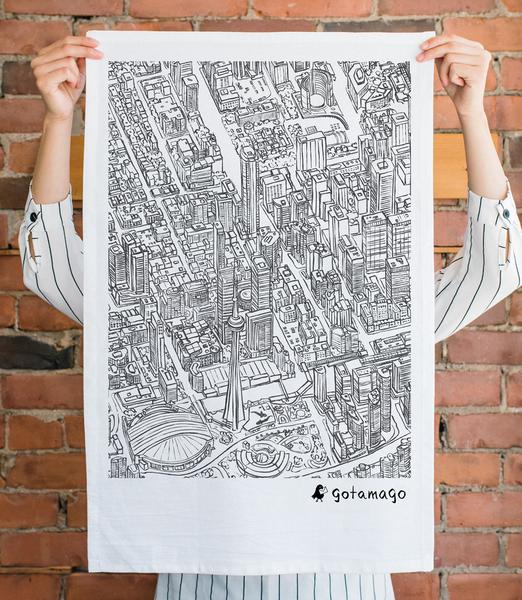 Toronto Lines - Tea Towel - Outpost Coffee Roasters